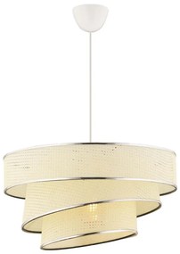 Lampa wisząca na przewodzie COUPER 1xE27/60W/230V biała/błyszczący chrom