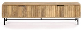 Szafka pod TV z litego drewna mango 190x50 cm Mundra – Marckeric