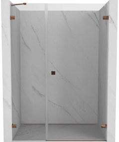 Mexen Lunar-B drzwi prysznicowe uchylne prawe 110 cm, transparent, różowe złoto - 832S-110-050-60-00-P