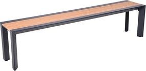 Ciemnoszaro-brązowa metalowa ławka ogrodowa Silea – Garden Pleasure