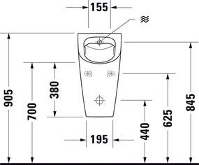 Duravit Soleil pisuar - bezkołnierzowa konstrukcjaBiały błyszczący