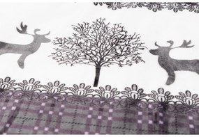PrzytulneMieszkanie.pl PrzytulneMieszkanie.pl PrzytulneMieszkanie.pl Pościel mikroplusz ŚWIĄTECZNE RENIFERY szara + prześcieradło mikroplusz SOFT 90x200 cm jasnoszara