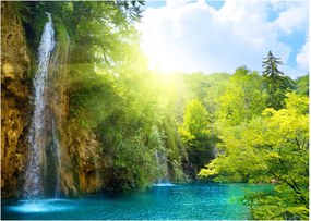 Obraz - wodospady w pralesie (70x50 cm)
