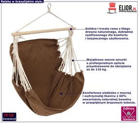 Brązowa huśtawka brazylijska ogrodowa B4-T13