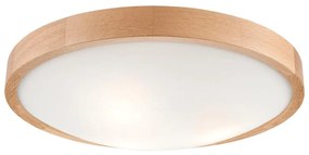 Ceiling Light OAK SLIM 3×E27/60W/230V Oak ø 47 cm