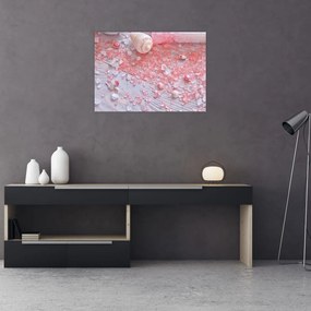 Obraz - Nadmorska atmosfera w różowych odcieniach (70x50 cm)