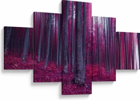 Obraz różowego lasu (125x70 cm)