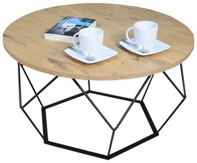 Stolik kawowy w stylu loft dąb lancelot - Liliana 4X
