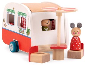 Drewniane auto zabawkowe La Grande Famille Caravan – Moulin Roty