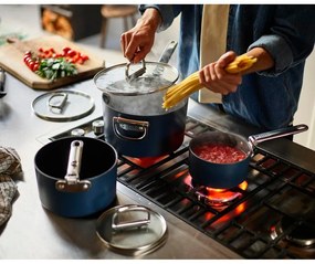 Garnki z pokrywką i powłoką ceramiczną odpowiednie na indukcję zestaw 3 szt. Space – Joseph Joseph