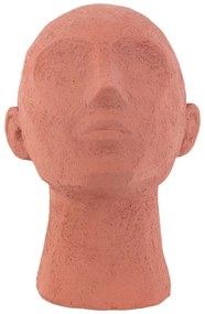 Figurka dekoracyjna w kolorze terakoty PT LIVING Face Art, wys. 22,8 cm