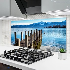 Szkło do Kuchni na Ścianę Most Nad Fiordem