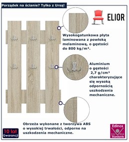Wieszak minimalistyczny ścienny dąb sonoma G9-D08