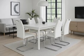 Białe Minimalistyczne Krzesło Metalowe L8-T56