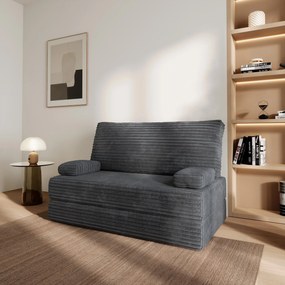 Masseno Sofa piankowa LADIA z funkcją spania - Grafitowy - TILIA 90 / Bez stelaża