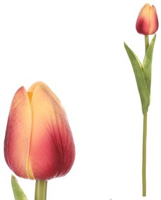 Sztuczna piankowa tulipan mini YEL-PINK, 5 x 5 x34 cm