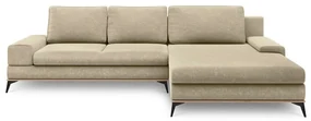 Beżowy rozkładany narożnik Windsor & Co Sofas Planet, prawostronny