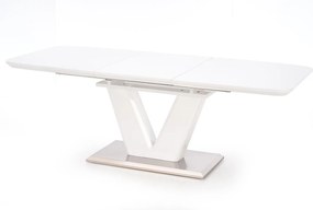 Stół MISTRAL 160(220)x90 biały/srebrny rozkładany