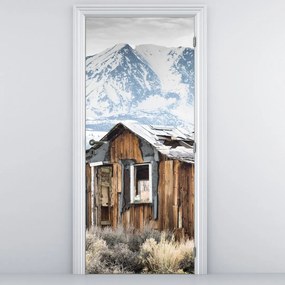 Fototapeta na drzwi - Dom pod górami (95x205cm)