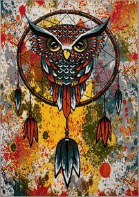 Dywan Koloreo Tattoo Sowa - sówka, sowy 120x170 Prostokąt