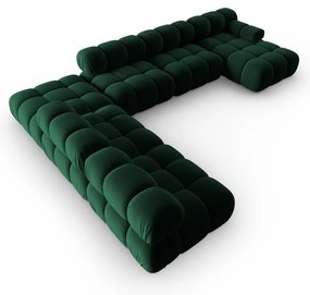 Zielona aksamitna sofa 379 cm Bellis – Micadoni Home