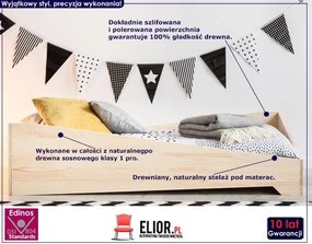 Drewniane łóżko dziecięce Ornelo 8X - 21 rozmiarów