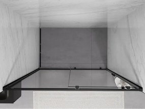 Mexen Exo-S drzwi prysznicowe rozsuwane 130 cm, transparent, czarne - 8151-130-000-70-00