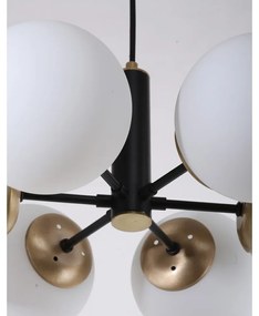 Czarna lampa wisząca ze szklanym kloszem ø 56 cm Daisy – Squid Lighting