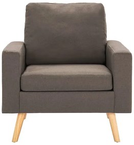 3-osobowy zestaw wypoczynkowy z fotelem, taupe - Muria 3X