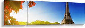 Obraz - jesień w Paryżu (170x50 cm)