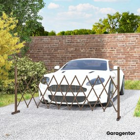 Outsunny Siatka harmonijkowa rozsuwana 31-250cm, ogrodzenie, ogród, aluminium, brąz | Aosom PL