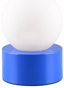 Niebieska lampa stołowa ze szklanym kloszem (wys. 17 cm) Countess – Trio