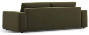 Zielona aksamitna rozkładana/ze schowkiem sofa 247 cm Jodie – Micadoni