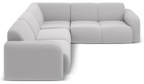 Jasnoszary narożnik z materiału bouclé (strona zmienna/w kształcie litery L) Molino – Micadoni Home