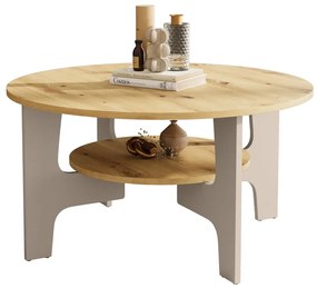Stolik kawowy do salonu dąb artisan + kaszmir - Semal 3X