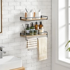 Zestaw 2 półek wiszących - sonoma - LWS441B11