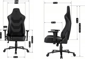 Fotel gamingowy Apex - ergonomiczny fotel dla graczy ekoskóra, czarny