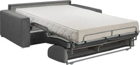 Kanapa 4-osobowa z ekspresowym mechanizmem rozkładania z weluru CALITO - Antracytowy - Wymiary miejsca do spania: 160 cm - Materac 18 cm z pamięcią kształtu
