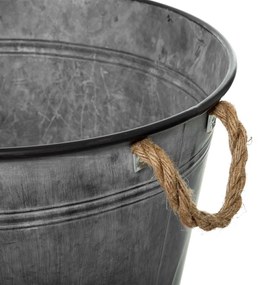 Osłonka zinc, wiaderko vintage, Ø 38 cm