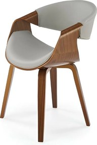 Krzesło K544 szare/orzech