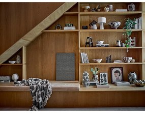 Czarno-beżowy koc z bawełny z recyklingu 130x160 cm Salobre – Bloomingville