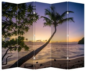 Parawan - Palma na plaży (210x170 cm)
