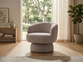 Obrotowy fotel designerski COSMIC RAVEN, ciemny beżowy