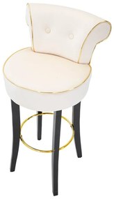 Kremowy aksamitny hoker 96 cm Luxy – Mauro Ferretti