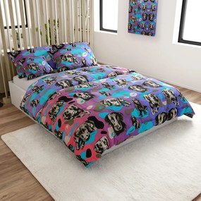 PrzytulneMieszkanie.pl PrzytulneMieszkanie.pl Bawełniana pościel ARTEMIS różowo-fioletowa, 100% bawełna Rozmiar pościeli: 70 x 90 cm | 140 x 200 cm
