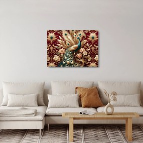 Obraz na szkle – Elegancki paw (70x50 cm)
