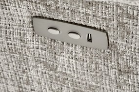 Fotel wypoczynkowy elektrycznie rozkładany popielaty AMORE