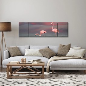 Obraz flamingów (170x50 cm)