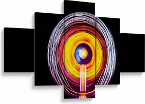 Obraz świateł w kręgu (125x70 cm)