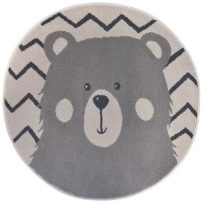 Szary dywan dziecięcy ø 140 cm Bear – Hanse Home